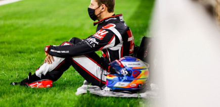 Romain Grosjean a récupéré le casque de son accident