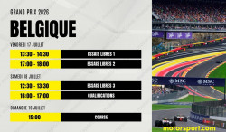 Le programme du GP de Belgique F1 2026 : dates, horaires et infos