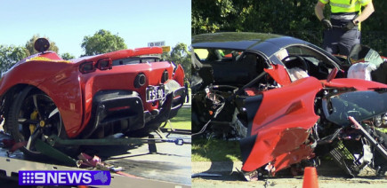 Cette Ferrari SF90 se trouve désormais en deux morceaux