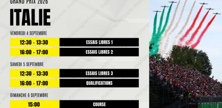 Le programme du Grand Prix d'Italie F1 2026 : dates, horaires et infos